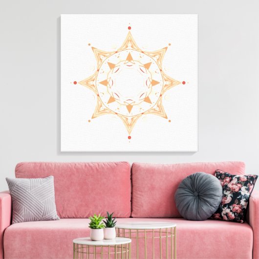 Elegant Sacred Mandala Art | Boho Spiritual  Leinwanddruck (Insitu (Wohnzimmer))