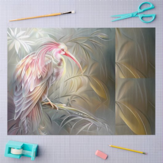 Elegant Safari Birds Floral Ephemera Decoupage Seidenpapier (Basteln)