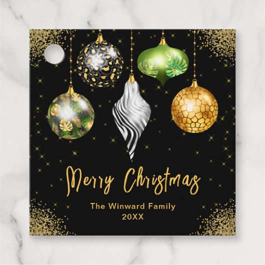 Elegant Safari Theme Ornament Christmas Geschenkanhänger (Vorderseite)