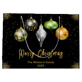 Elegant Safari Theme Ornament Christmas Große Geschenktüte (Rückseite)