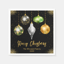 Elegant Safari Theme Ornament Christmas Serviette