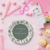 Elegant Sage Botanical Pappteller (Party)