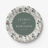 Elegant Sage Botanical Pappteller (Vorderseite)