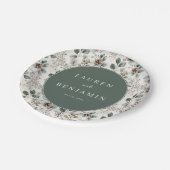 Elegant Sage Botanical Pappteller (Schrägansicht)