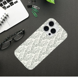 Elegant Sage Cream Minimalist Boho Floral Pattern iPhone 16 Pro Hülle