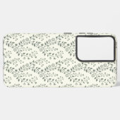 Elegant Sage Cream Minimalist Boho Floral Pattern Samsung Galaxy Hülle (Linke Seite)