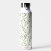 Elegant Sage Cream Minimalist Boho Floral Pattern Trinkflasche (Links)