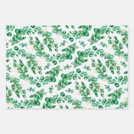 Elegant Sage Eucalyptus Geschenkpapier Set (Vorderseite 2)