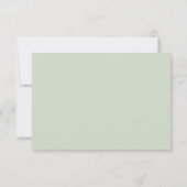 Elegant Sage Eukalyptus Greenerity Wedding RSVP Karte (Rückseite)