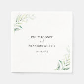Elegant Sage Eukalyptus Greenerity Wedding Serviette (Vorderseite)
