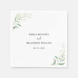 Elegant Sage Eukalyptus Greenerity Wedding Serviette
