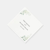 Elegant Sage Eukalyptus Greenerity Wedding Serviette (Ecke)