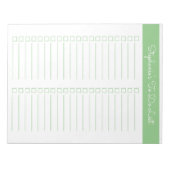 Elegant Sage Green 8.5x11 Two Column Checklist Notizblock (Vorderseite)