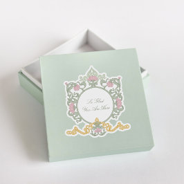 Elegant Sage Green and Gold Art Nouveau Aufkleber