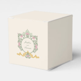 Elegant Sage Green and Gold Art Nouveau Geschenkschachtel