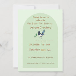 Elegant Sage Green Arch Bridal Shower Invitation - Einladung