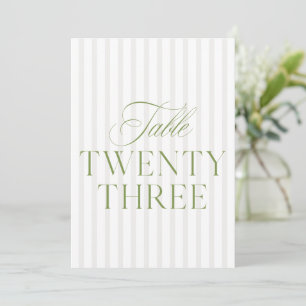 Elegant Sage Green & Beige Wedding 23 Tischnummern