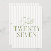 Elegant Sage Green & Beige Wedding 27 Tischnummern (Vorne/Hinten)