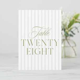 Elegant Sage Green & Beige Wedding 28 Tischnummern