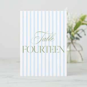 Elegant Sage Green & Blue Wedding 14 Tischnummern