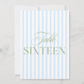 Elegant Sage Green & Blue Wedding 16 Tischnummern (Rückseite)