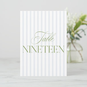 Elegant Sage Green & Blue Wedding 19 Tischnummern