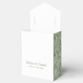 Elegant Sage Green Botanical Wedding  Favor Boxes Geschenkschachtel (Geöffnet)