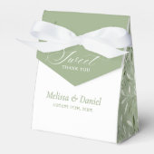 Elegant Sage Green Botanical Wedding  Favor Boxes Geschenkschachtel (Vorderseite)