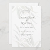 Elegant Sage Green Botanical Wedding Invitation  Einladung (Vorne/Hinten)