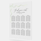 Elegant Sage Green Bow Wedding Seating Acrylic Acrylschild (Winkel)