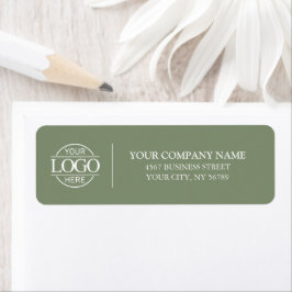 Elegant Sage Green  Business Logo Return Address
