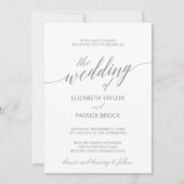 Elegant Sage Green Calligraphy Wedding Einladung (Vorderseite)