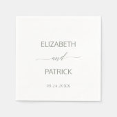 Elegant Sage Green Calligraphy Wedding Serviette (Vorderseite)