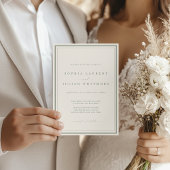 Elegant Sage Green Classic Border Wedding Einladung