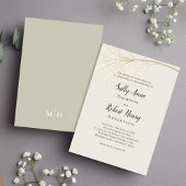 Elegant Sage Green Classic Calligraphy Script Einladung