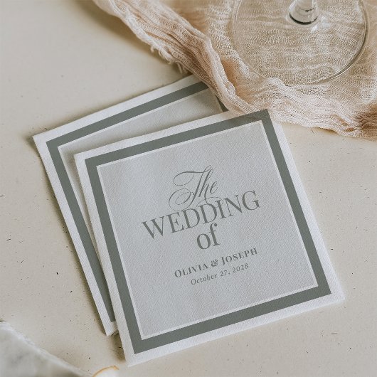 Elegant Sage Green | Classic Luxe Wedding Serviette