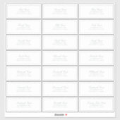 Elegant Sage Green Classic Script Guest Address Aufkleber (Blatt)