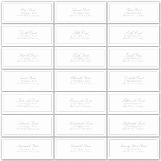 Elegant Sage Green Classic Script Guest Address Aufkleber (Vorderseite)