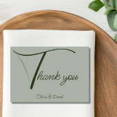 Elegant Sage Green Dankeskarte