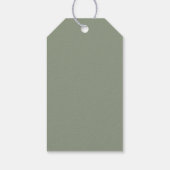 Elegant Sage Green die Nacht vor der Hochzeit Geschenkanhänger (Rückseite)