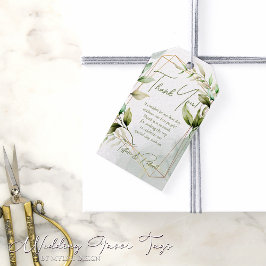 Elegant Sage Green Eucalyptus Foliage Wedding Geschenkanhänger