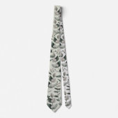 Elegant Sage Green Eucalyptus Wedding Neck Tie Krawatte (Vorderseite)