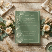 Elegant Sage Green Eucalyptus Wedding Reception 