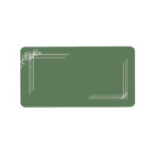 Elegant Sage Green Eucalyptus Wedding Return  Adressaufkleber (Vorne)