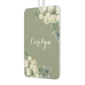 Elegant Sage Green Floral Autolufterfrischer (Links)