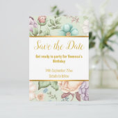 ELEGANT SAGE GREEN FLORAL RESPONRAL RSVP CARD (Stehend Vorderseite)