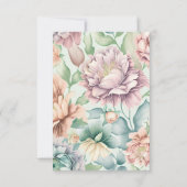 ELEGANT SAGE GREEN FLORAL RESPONRAL RSVP CARD (Rückseite)