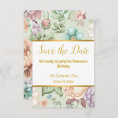 ELEGANT SAGE GREEN FLORAL RESPONRAL RSVP CARD (Vorne/Hinten)