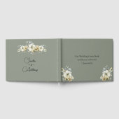 Elegant Sage Green Floral Wedding Guest Book Gästebuch (Voll)