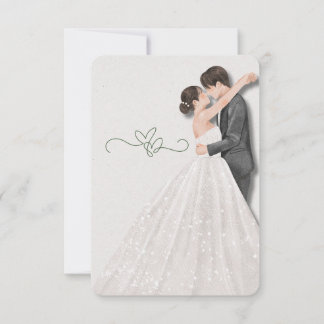Elegant Sage Green Foliage Floral RSVP Card Karte